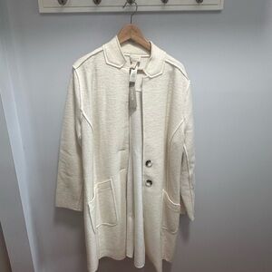 Chico's Cream Long Coat
